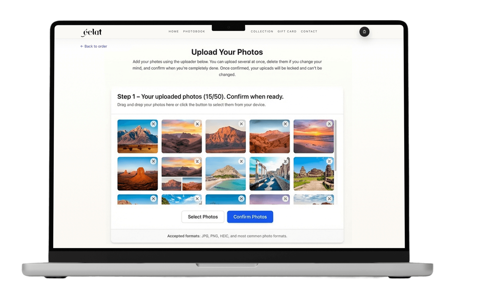 Éclat Laptop Interface